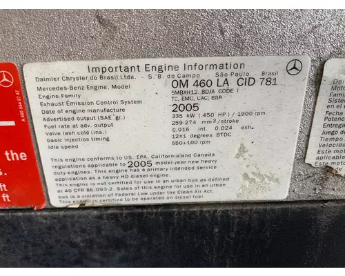 MERCEDES OM460 Engine Assembly