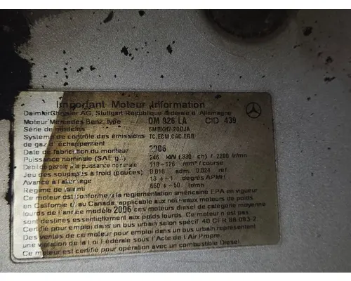 MERCEDES OM926 Engine Assembly