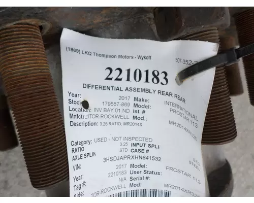 MERITOR-ROCKWELL MD2014XR325 CUTOFF - SINGLE AXLE