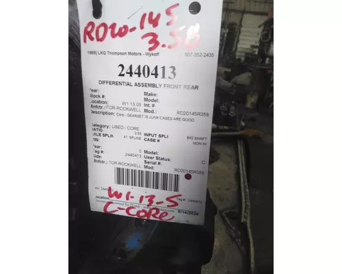 MERITOR-ROCKWELL RD20145R358 DIFFERENTIAL ASSEMBLY FRONT REAR