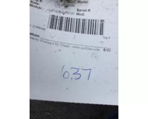 MERITOR-ROCKWELL RD58380R637 CUTOFF - SINGLE AXLE
