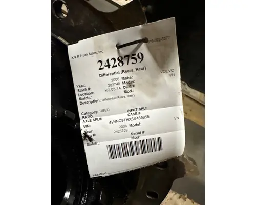 MERITOR/ROCKWELL RR20-145 Cutoff Assembly (Complete With Axles)