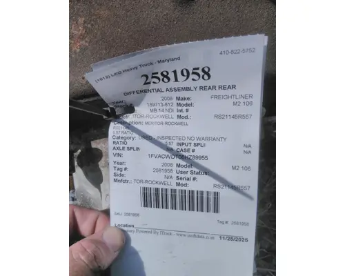 MERITOR-ROCKWELL RS21145R557 DIFFERENTIAL ASSEMBLY REAR REAR