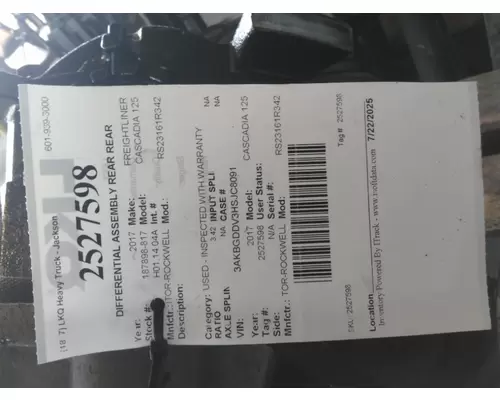 MERITOR-ROCKWELL RS23161R342 DIFFERENTIAL ASSEMBLY REAR REAR