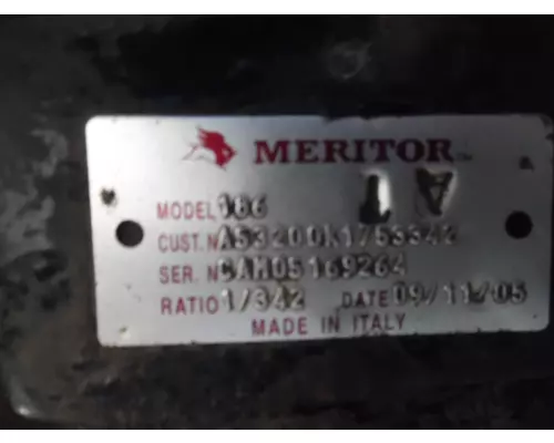 MERITOR-ROCKWELL RS23186 AXLE ASSEMBLY, REAR (REAR)