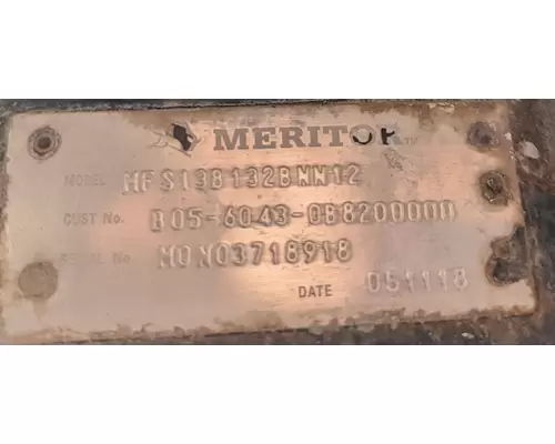 MERITOR B05-6043-0B8200000 Axle Assembly, Front (Steer)