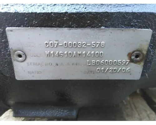 MERITOR M14G10AM TRANSMISSION ASSEMBLY