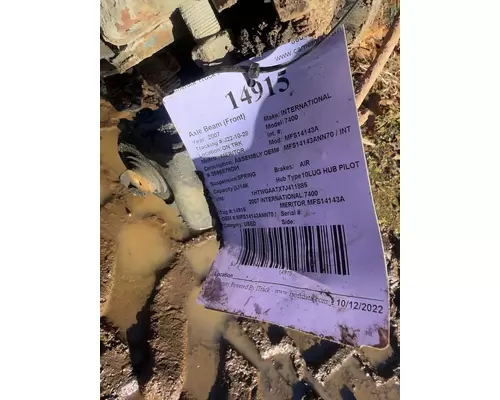 MERITOR MFS14143A Axle Beam (Front)
