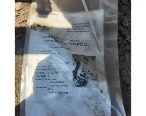 MERITOR MFS20-133A Axle Assy, Fr (4WD)