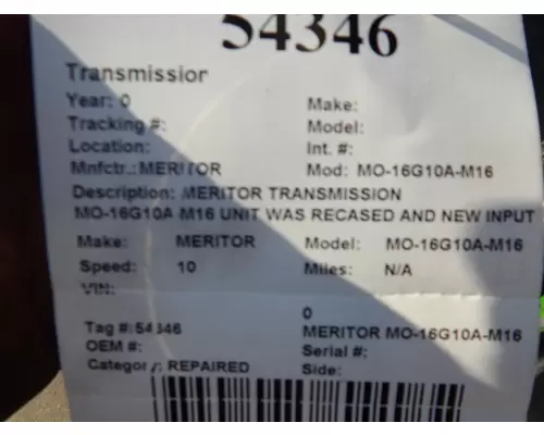 MERITOR MO-16G10A-M16 Transmission