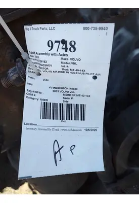 MERITOR MT-40-14X Cutoff Assembly with Axles