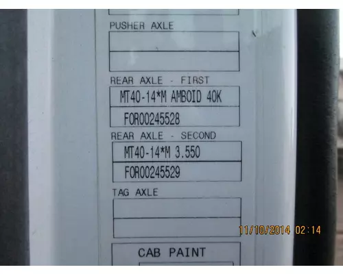 MERITOR MT40 Cutoff
