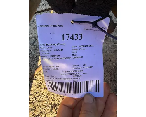 MERITOR Prostar Axle Housing (Front)