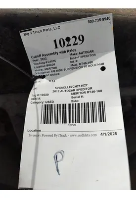 MERITOR RT46-160 Cutoff Assembly with Axles