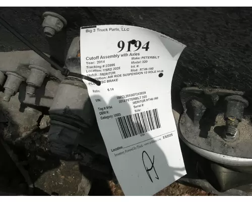 MERITOR RT46-160 Cutoff Assembly with Axles