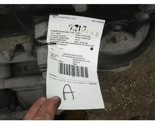 MERITOR RT46-160 Cutoff Assembly with Axles