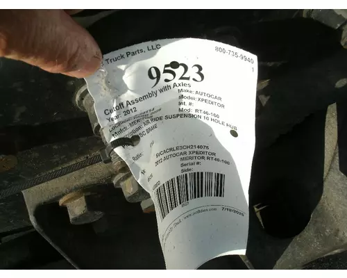 MERITOR RT46-160 Cutoff Assembly with Axles