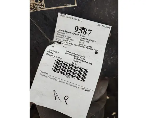 MERITOR RT46-160 Cutoff Assembly with Axles