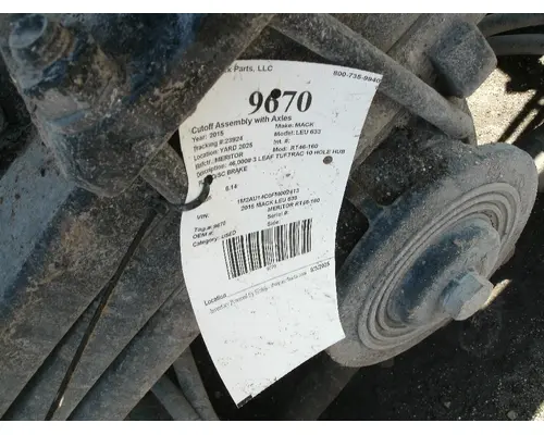 MERITOR RT46-160 Cutoff Assembly with Axles