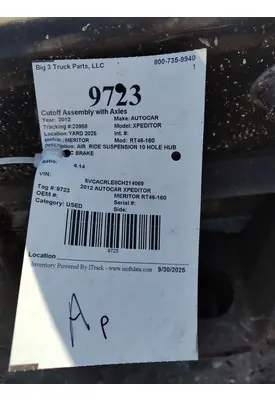 MERITOR RT46-160 Cutoff Assembly with Axles