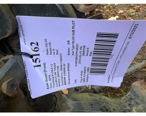 MERITOR VNL Axle Beam (Front)