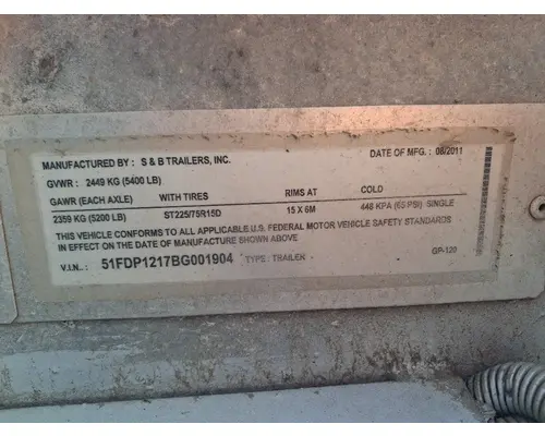 MISC. EQUIPMENT Other Body  Bed
