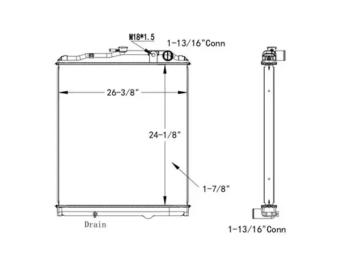 MITSUBISHI FUSO FM617 RADIATOR ASSEMBLY