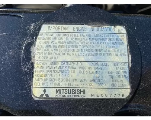 MITSUBISHI 6D31 Engine Assembly
