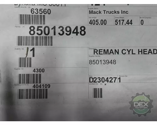 Cylinder Head MACK  Dex Heavy Duty Parts, LLC  