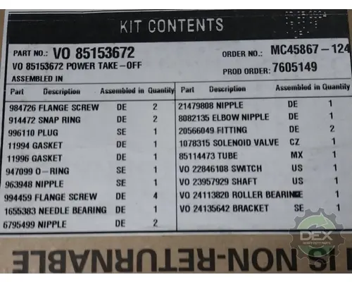 PTO MACK  Dex Heavy Duty Parts, LLC  