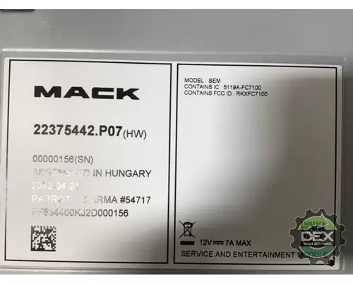 Radio MACK  Dex Heavy Duty Parts, LLC  