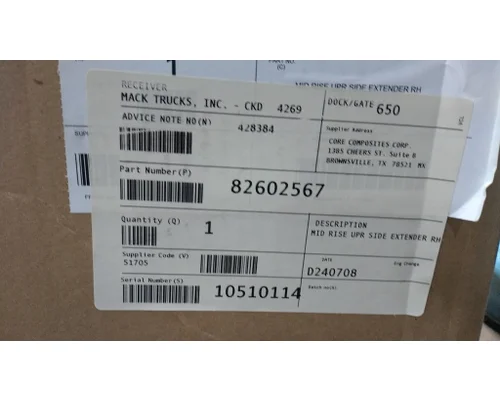 Spoiler, Front MACK  Dex Heavy Duty Parts, LLC  