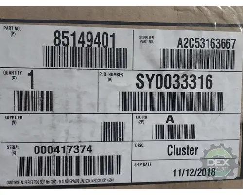 Tachometer MACK  Dex Heavy Duty Parts, LLC  