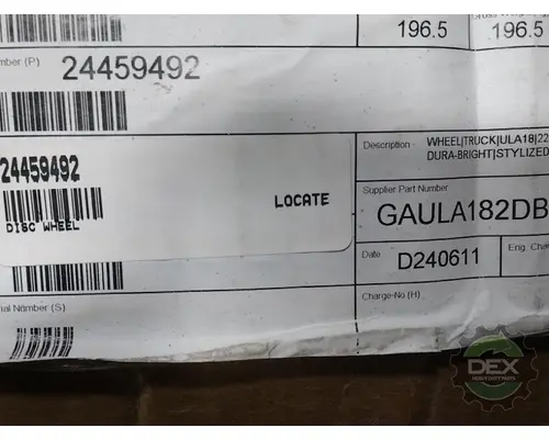 Wheel MACK  Dex Heavy Duty Parts, LLC  