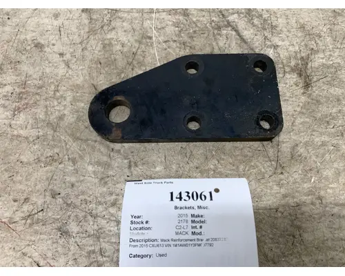 Brackets, Misc. MACK 20837249 West Side Truck Parts