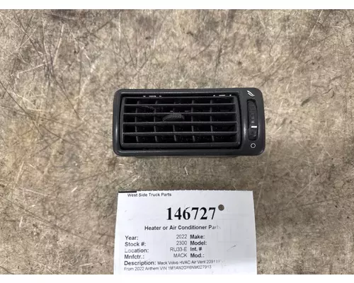 Heater Or Air Conditioner Parts, Misc. MACK 20911930 West Side Truck Parts