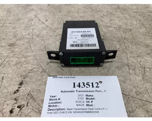 Automatic Transmission Parts, Misc. MACK 21194165-01 West Side Truck Parts