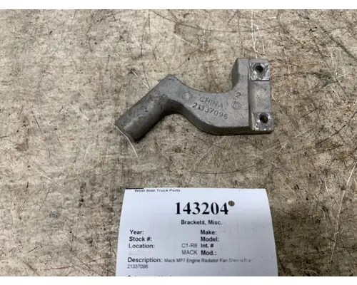 Brackets, Misc. MACK 21337096 West Side Truck Parts