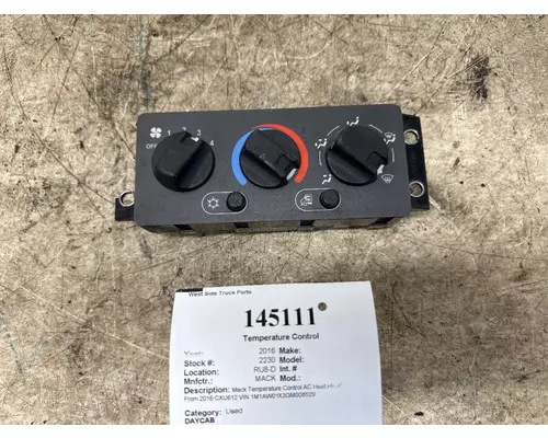 Temperature Control MACK 29RD326M West Side Truck Parts