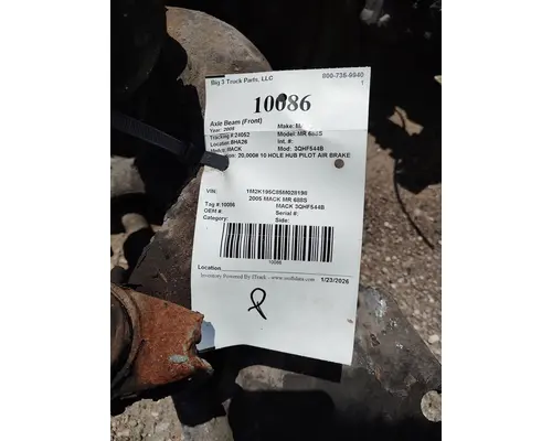 Axle Beam (Front) MACK 3QHF544B Big 3 Truck Parts, LLC