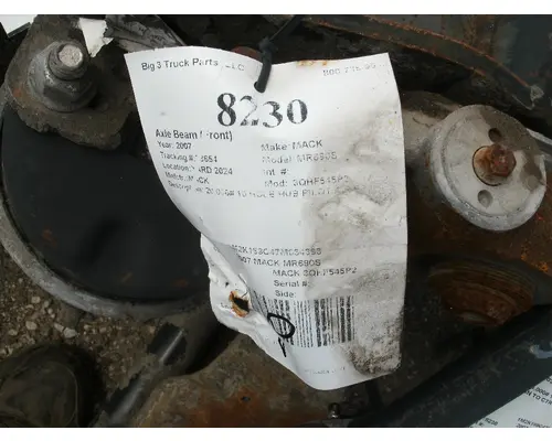 Axle Beam (Front) MACK 3QHF545P2 Big 3 Truck Parts, LLC