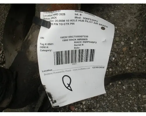 Axle Beam (Front) MACK 3QHF545P2 Big 3 Truck Parts, LLC