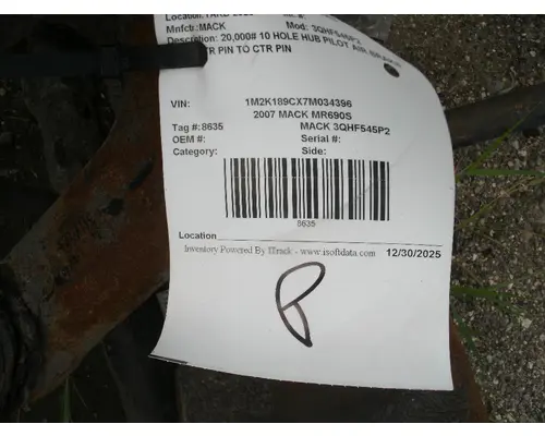 Axle Beam (Front) MACK 3QHF545P2 Big 3 Truck Parts, LLC