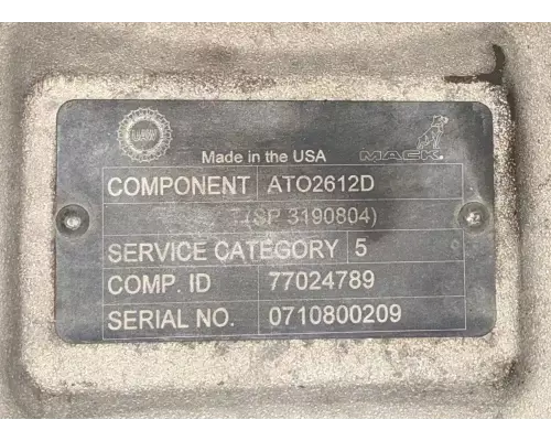 Mack ATO2612D Transmission Assembly