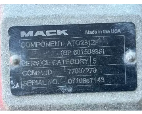 Mack ATO2612F Transmission Assembly