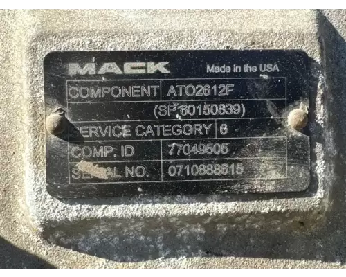 Mack ATO2612F Transmission Assembly