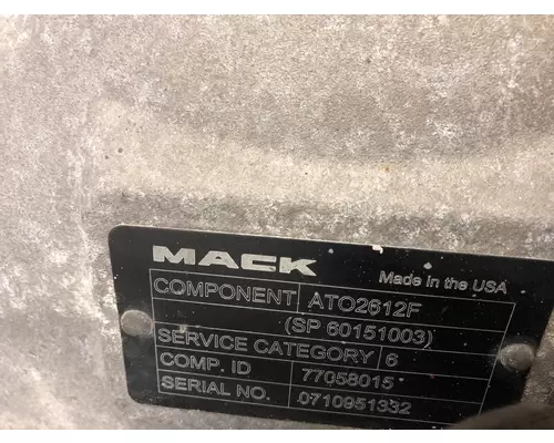 Mack ATO2612F Transmission