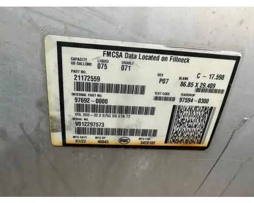 Mack Anthem Fuel Tank