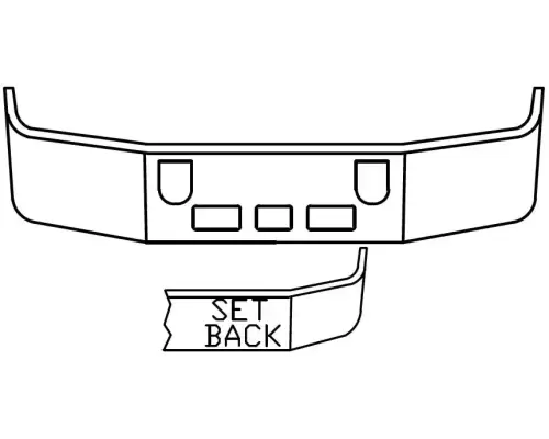 Mack CH613 Bumper Assembly, Front