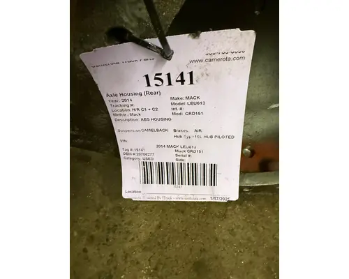 Mack CRD150 Axle Housing (Front)